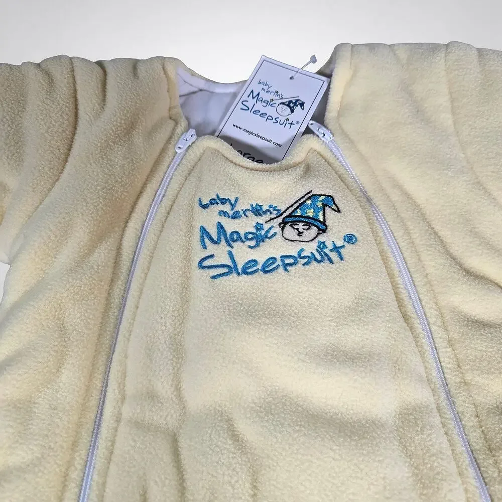Baby Merlin's Magic Sleepsuit Large 6-9 Months 18-21 lbs Yellow Swaddle Suit NWT